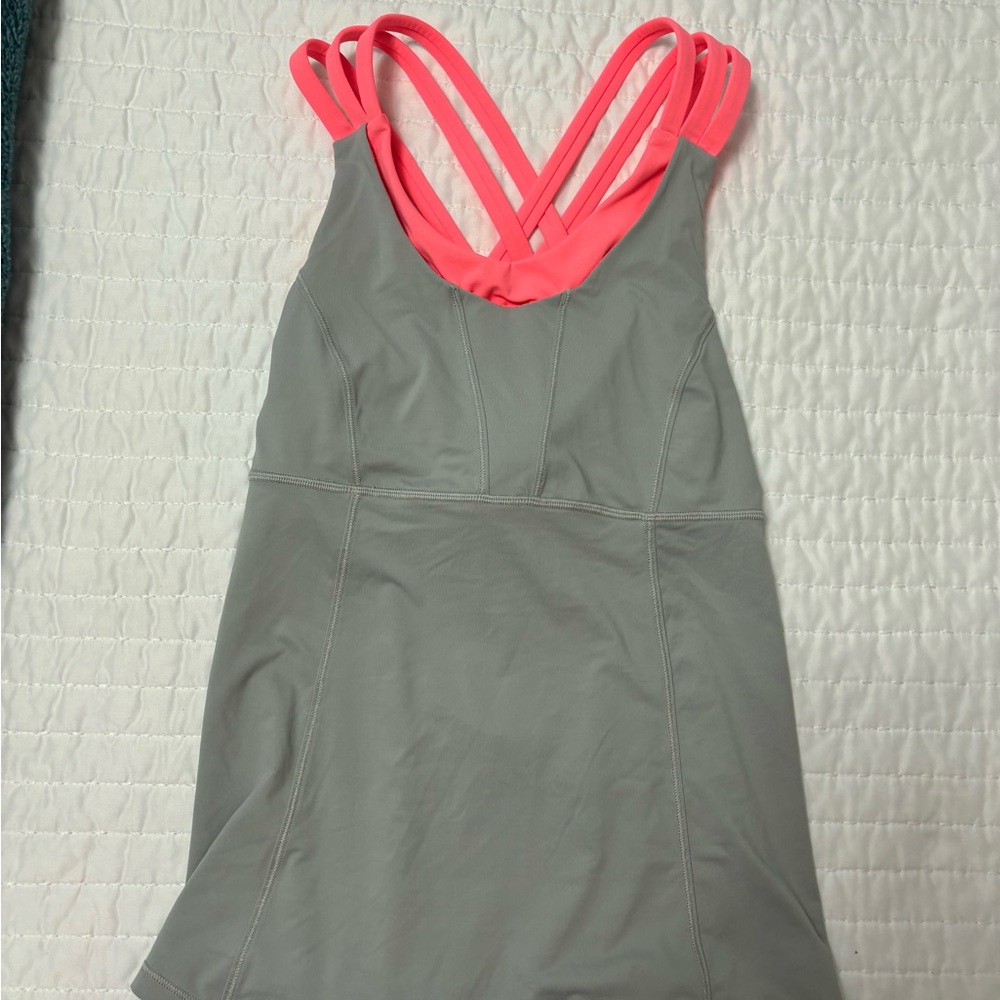 Orange and grey lululemon tank size 4